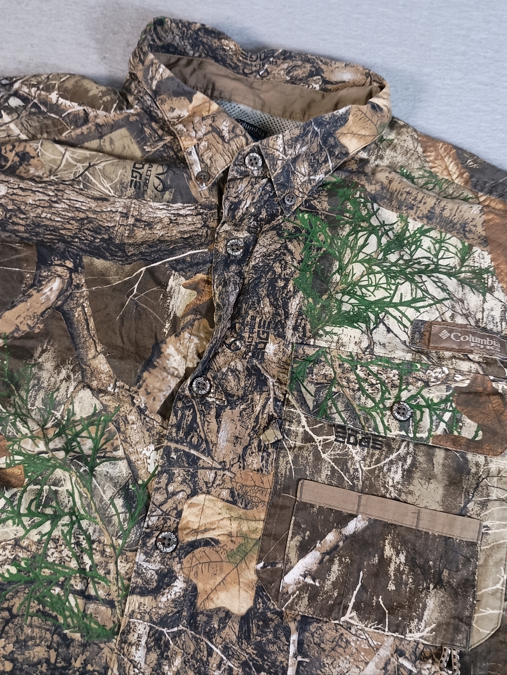 Columbia PHG Men's Size XXL Camouflage Hunting Outdoor Camping Pocket Shirt